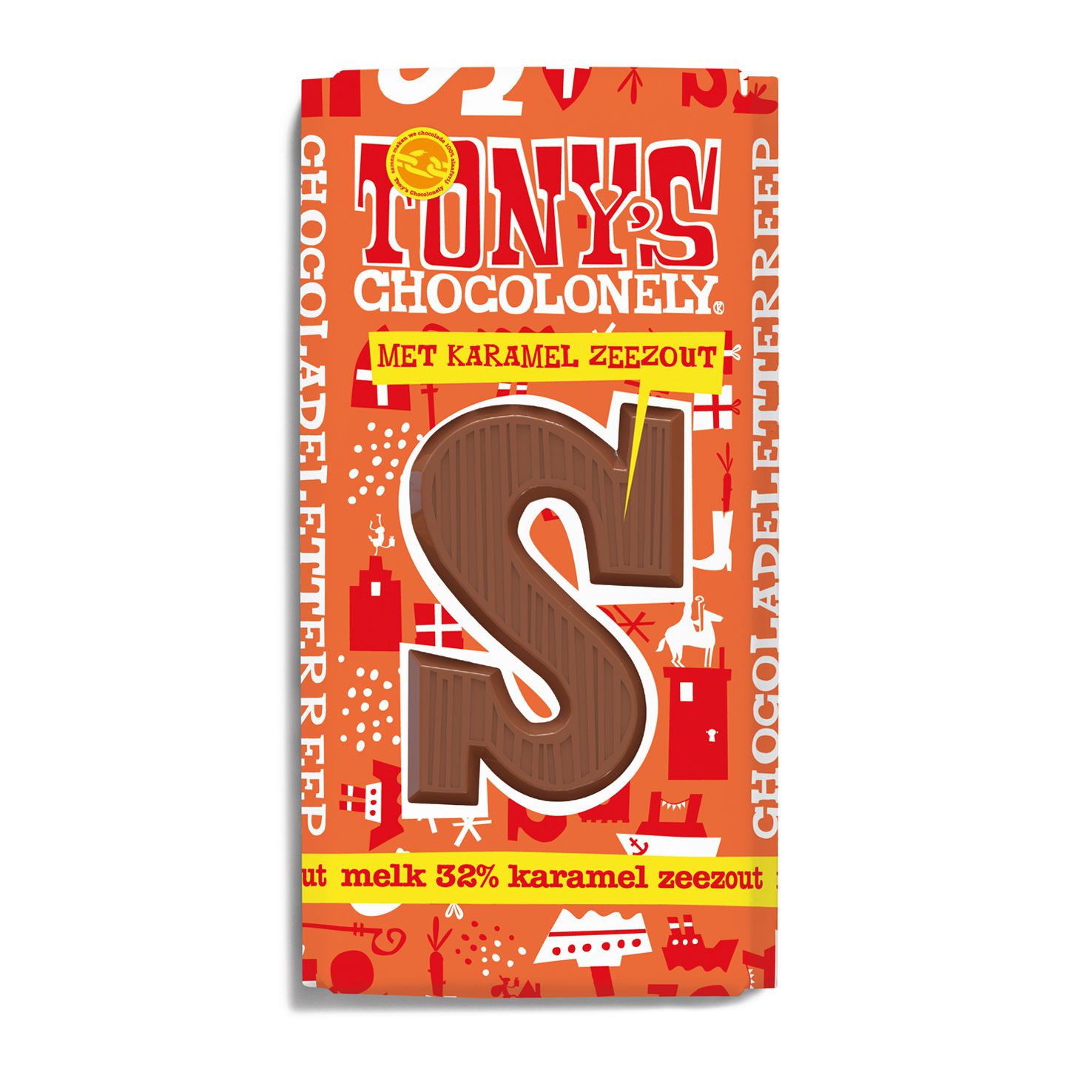 Tony S Chocolonely Letter S Melk Karamel Zeezout